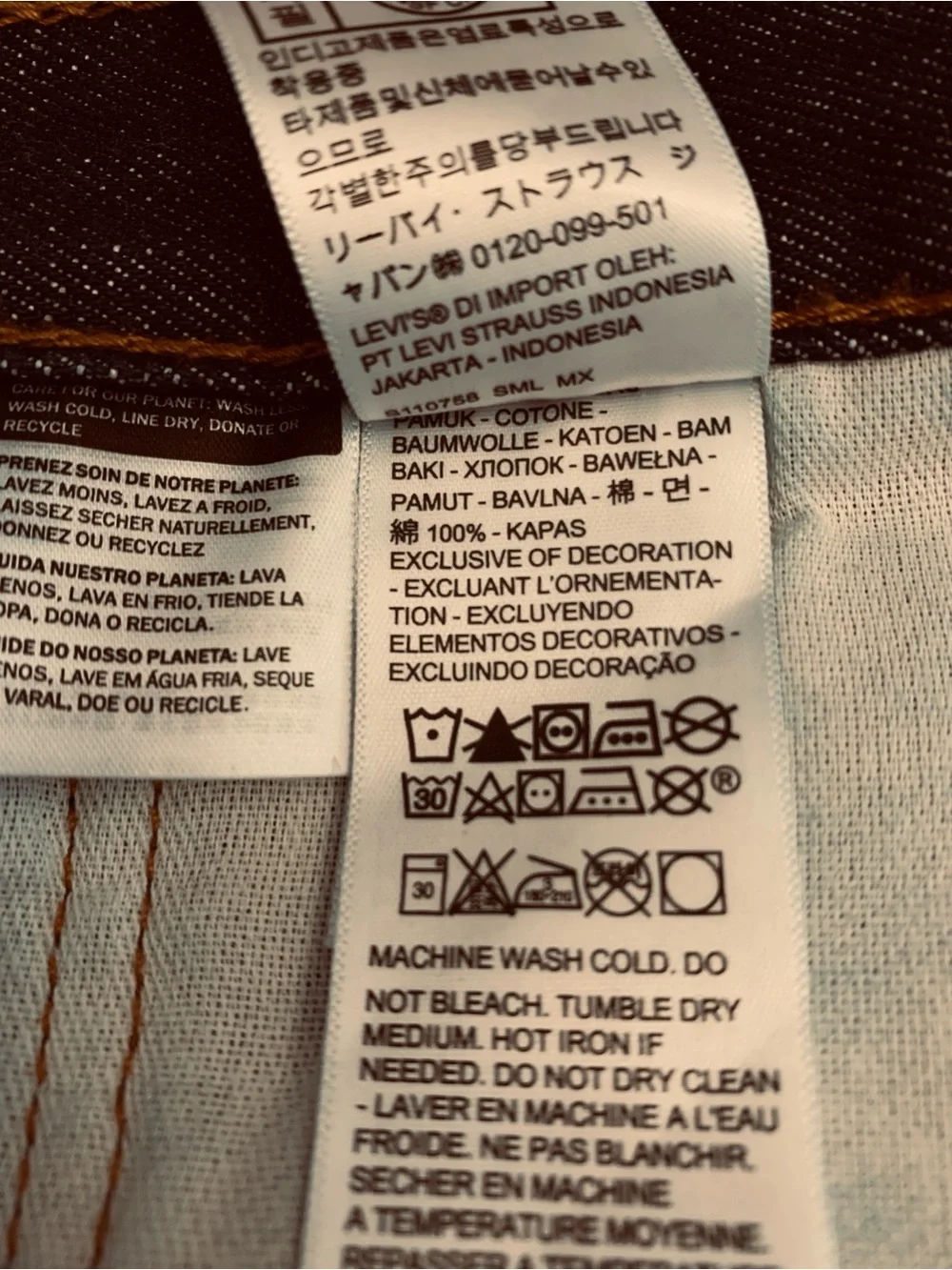 Levi's 501 Button Fly Men's Indigo Straight-Leg Jeans 34 x 32